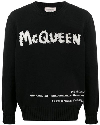 Alexander McQueen Logo Trui - Zwart
