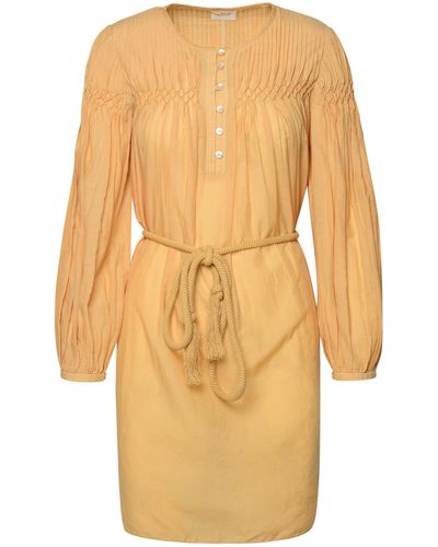 Isabel Marant 'Adeliani' Cotton Blend Dress - Yellow