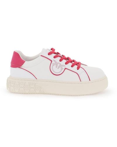 Pinko Lederen Sneakers - Roze