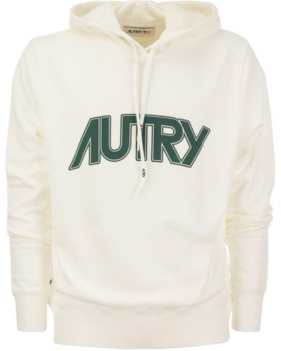Autry Hoodie With Logo - Natural