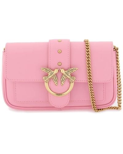 Pinko Love Pocket Simply Crossbody Bag - Rose