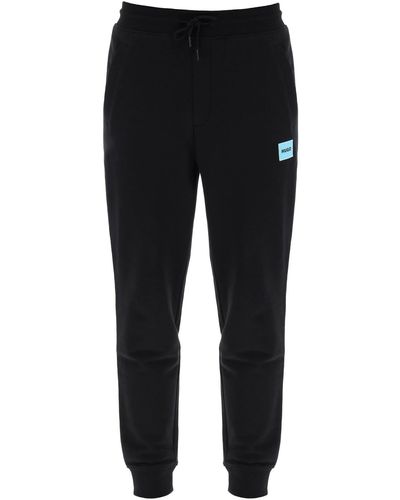 HUGO Pantalones de jogger de algodón - Negro