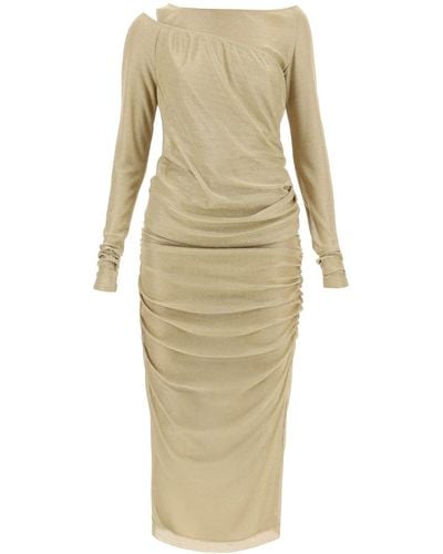 Dolce & Gabbana Long Kleid in Lurex -Strick - Natur