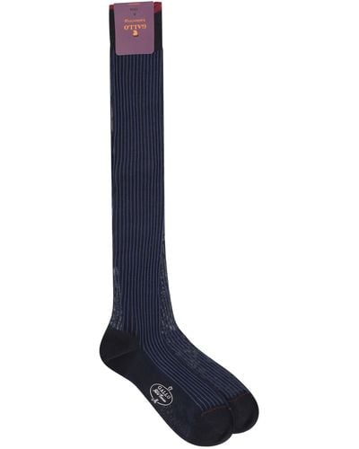 Gallo Cotton Long Socks - Blue