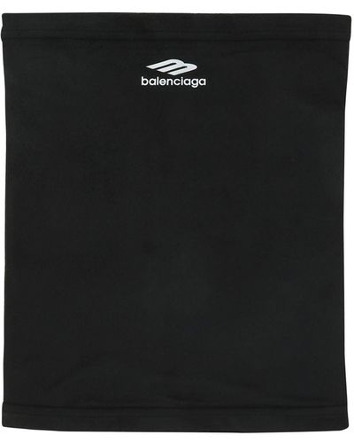 Balenciaga 3 B Bufanda de cuello de icono deportivo - Negro