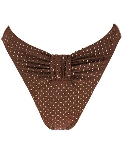 Self-Portrait Autoritratto "Slip bikini con RH - Marrone