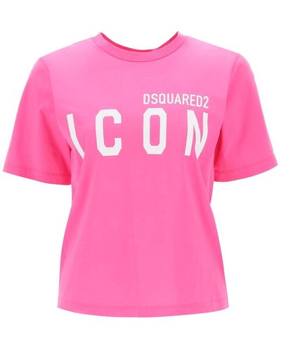 DSquared² Icon für immer einfaches T -Shirt - Pink