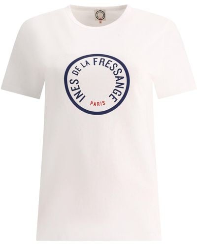 Ines De La Fressange Paris T -shirt Met Logo - Wit