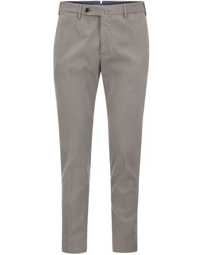 PT Torino Super Slim Cotton Pants - Gray