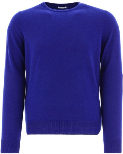 Malo Pullover Mit Geripptem Saum Und Manschetten - Blauw