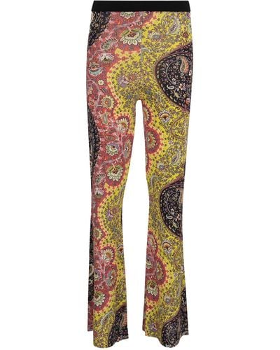 Etro Pants With Sinuous Paisley Pattern - Yellow
