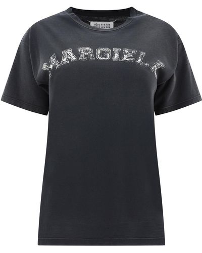 Maison Margiela T -Shirt mit Logo - Schwarz
