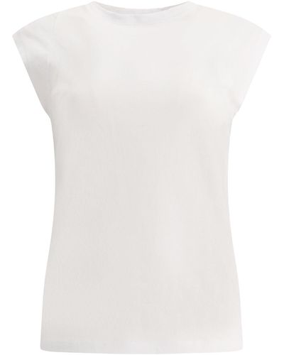 FRAME Rahmen Le Mid Rise Muscle T -Shirt - Bianco