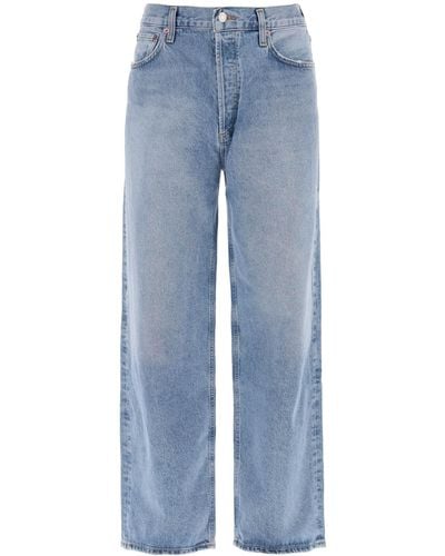 Agolde Lage flaggy Jeans - Blauw