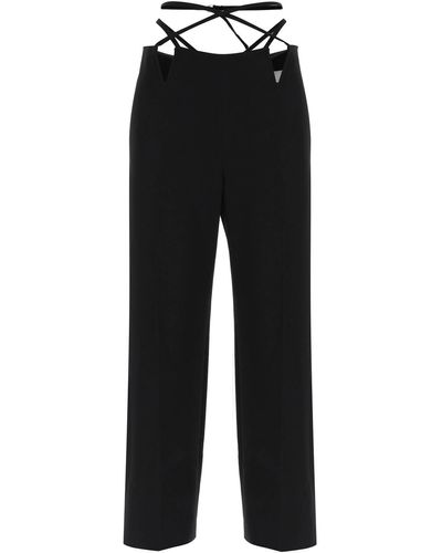 Dion Lee Taille Bandbroek - Zwart