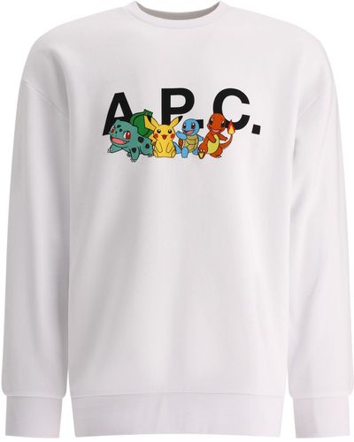 A.P.C. Pokémon das Crew Sweatshirt - Weiß