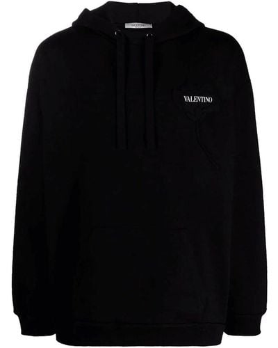 Valentino Cotton Logo Sweatshirt - Zwart