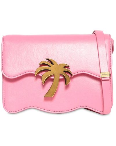 Palm Angels Leder -Umhängetasche - Pink