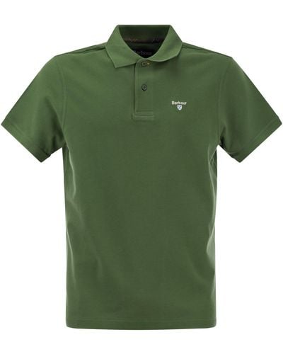 Barbour Tartan Pique Polo Shirt - Verde