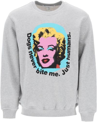 Comme des Garçons Comme Des Garcons Shirt Marilyn Monroe Printed Sweatshirt - Gray