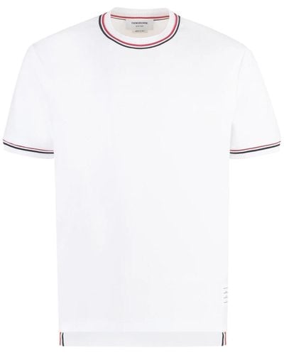 Thom Browne Cotton T -Shirt - Weiß