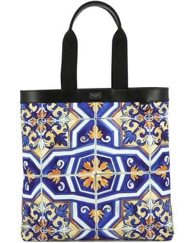Dolce & Gabbana Maiolica Shoulder Bag - Blu