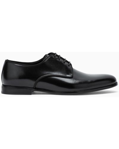 Dolce & Gabbana Derby Schuhe in schwarzem Leder
