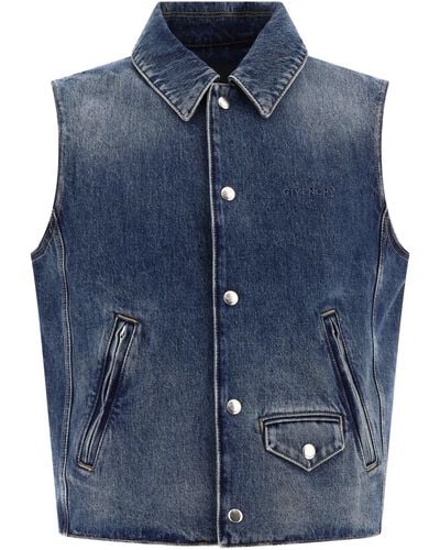 Givenchy Denim Vest Jacket - Blauw