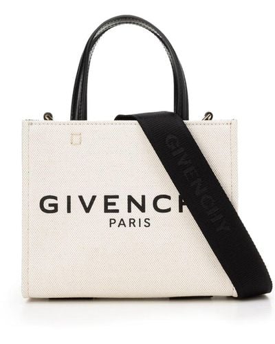 Givenchy G Mini Canvas Tote Bag - White