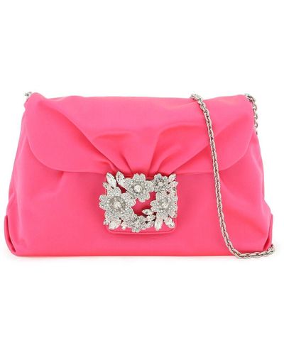 Roger Vivier Rv Bouquet Drapé Mini Bag - Pink