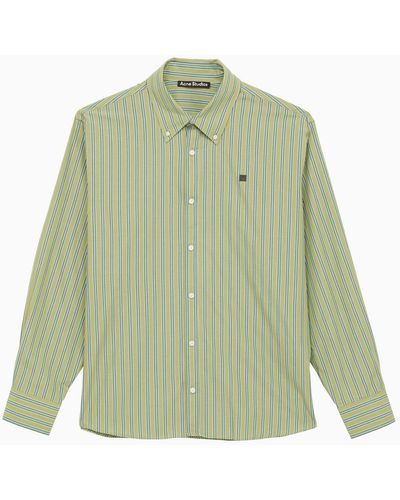 Acne Studios Classic Bright Green/dark Striped Shirt