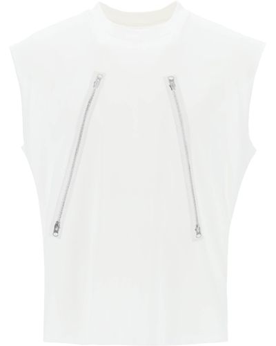 MM6 by Maison Martin Margiela T-shirt sans manches avec - Blanc