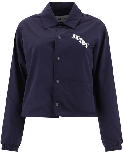 Autry Technical Jacket With Logo - Blue