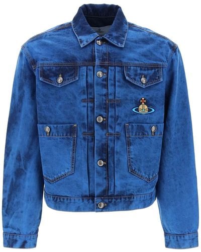 Vivienne Westwood Marlene Denim Jacket Voor Vrouwen - Blauw