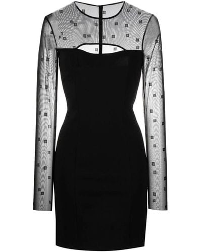 Givenchy 4g Plumetis Dress - Black