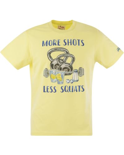 Mc2 Saint Barth T Shirt With Print On The Front - Yellow