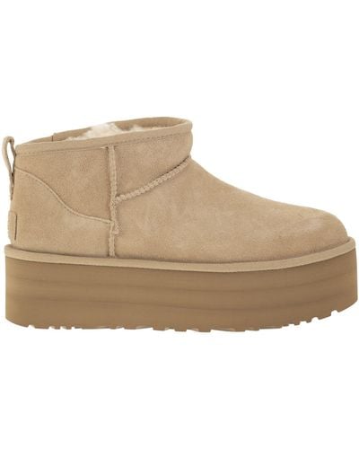 UGG Ultra Mini Classic Boots With Plateau - Brown