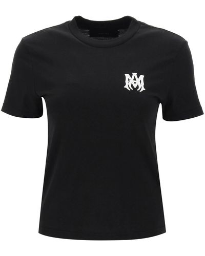 Amiri T -Shirt mit gummiertem Logo - Schwarz