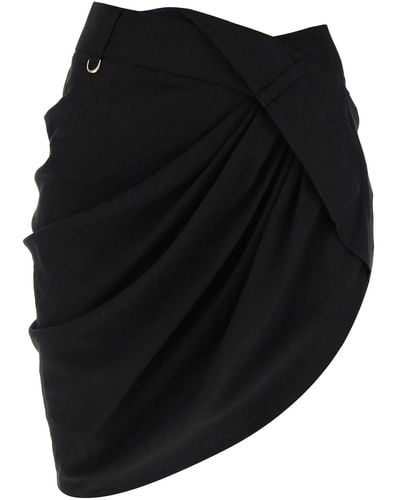 Jacquemus 'La mini jupe saadade' mini falda - Negro