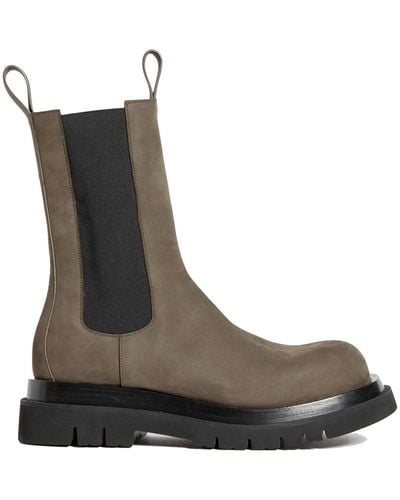 Bottega Veneta Lug Wildleder Chelsea Stiefel - Braun