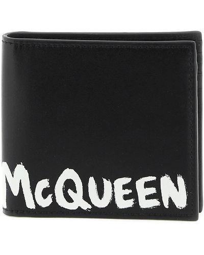 Alexander McQueen 'McQueen Graffiti' bi platean billetera - Negro