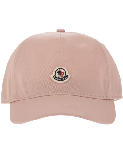 Moncler Baseball Cap con logo - Rosa