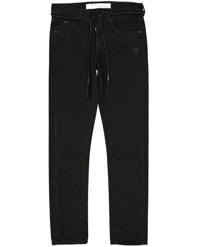 Off-White c/o Virgil Abloh Cotton Denim Jeans - Negro