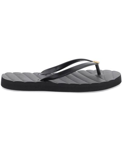 Tory Burch Kira Thong Slides - Blanco