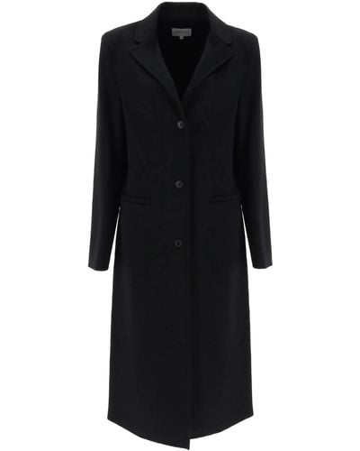 Loulou Studio Mill Long Coat in Wool and Cashmere - Negro