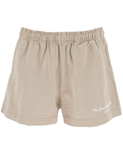 Sporty & Rich Shorts Sportivi Con Logo - Verde