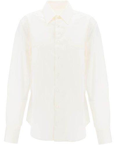 MM6 by Maison Martin Margiela Schnitt Hemd mit offenem Hemd aus - Weiß