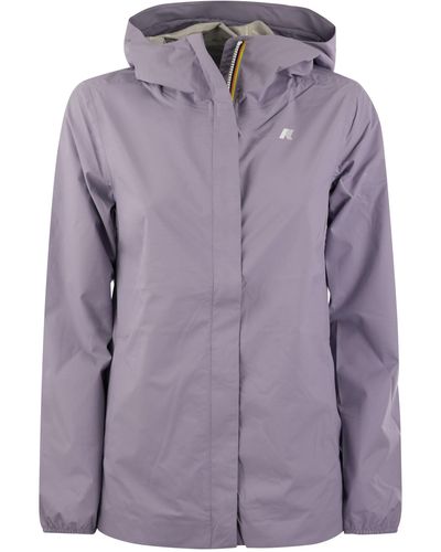 K-Way Marguerite Stretch Hooded Jacket - Purple