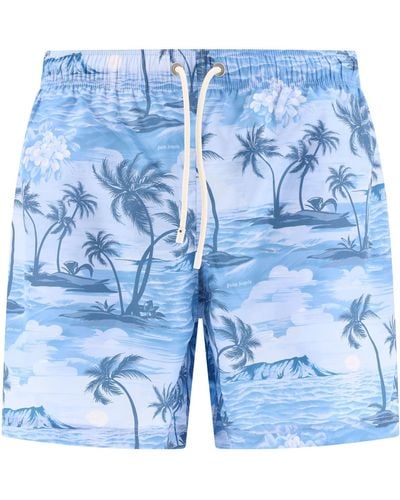 Palm Angels "Sonnenuntergang" Schwimmshorts - Blau