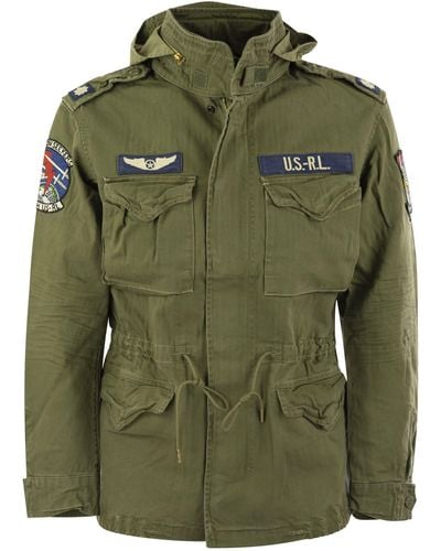 Polo Ralph Lauren Veste militaire emblématique avec patch - Vert